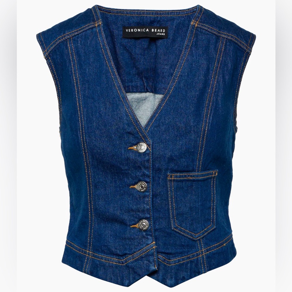 New Veronica Beard Valeria Denim Vest